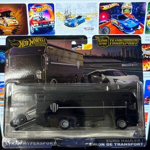 Hot Wheels Black Euro Hauler Toy Vehicle